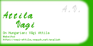 attila vagi business card