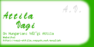 attila vagi business card